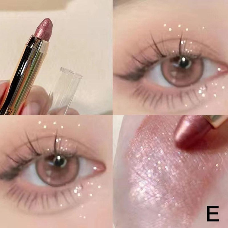 MYHO Lazy Eye Makeup Highlighter Eyeshadow Stick, Double-Ended Eyeshadow Stick, Smudge-Proof Eye Makeup Contouring and Highlighter Cream for Women